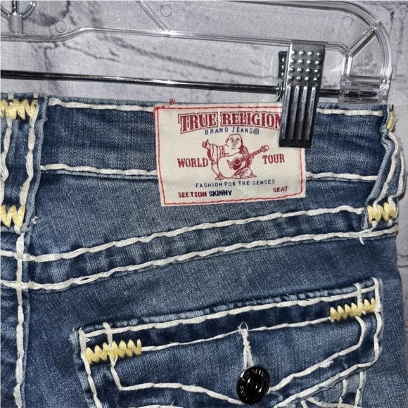 True Religion Jenny Curvy Skinny Stretch Medium Wash Denim Jeans Women’s Size 27 - Picture 4 of 7